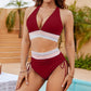 🩷historischer Tiefstpreis🩷Patchwork-Bikini mit V-Ausschnitt, 2-teiliges Set👙