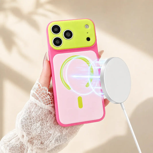 ☀️Sommer-Sonderangebot – 50 % Rabatt!! !🚀Über 50.000 verkauft!🎨Dopamine Color Block MagSafe Hülle – Ultradünne, matte Hartschalen-PC-Hülle für iPhone 17 Pro Max