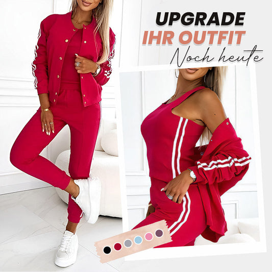 💟💐2025 Nieuwe artikelen uitverkoop - 49% KORTING💃Dreiteiliges Baseballjacken- und -hosen-Set für Frauen 🔥