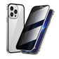 Magnetische iPhone-Hülle mit Sichtschutzglas und Metallrahmen