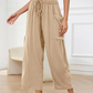💃 50% Rabatt🔥Freizeithose aus Leinen mit weitem Bein für Damen👖