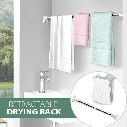 ✨⚡️ ZEITLICH BEGRENZT – 50% SPAREN! Bohrfreie verstellbare Stange – Ideal zum Aufhängen von Kleidung und Duschvorhängen im Badezimmer oder auf dem Balkon 🚿
