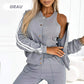💟💐2025 Nieuwe artikelen uitverkoop - 49% KORTING💃Dreiteiliges Baseballjacken- und -hosen-Set für Frauen 🔥
