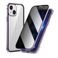 Magnetische iPhone-Hülle mit Sichtschutzglas und Metallrahmen