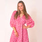 🏖️Summer Cooler Deal: 57% OFF!!! 🎀Damen V-Ausschnitt bedrucktes Kleid