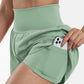 ✨️  2025 Hot Sale 49% OFF 🥰  2-in-1 Yoga Shorts mit hoher Taille und Seitentaschen
