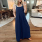 💝Ärmelloser Jumpsuit für Damen mit weitem Bein und Taschen