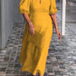 💞Einfarbiges Kleid aus Baumwollleinen