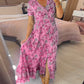 💃 49% Rabatt🔥 Kuscheliges Blumenkleid Mit V-Ausschnitt🌷