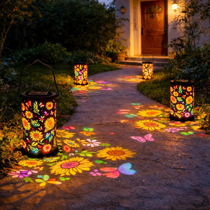 🔥HEISSER ANGEBOT 49 % RABATT 🌞Bunte Sonnenblumen-Solar-Gartenlaterne