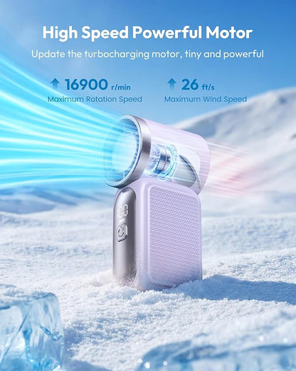 🌀Nur 12.99€ diesen Sommer!!!💨Mini-Handventilator mit LED-Anzeige –👍5-stufiger Turbo-Ventilator im Taschenformat.✨Über USB aufladbar, schnelle Kühlung für Reisen und beim Schminken. Das perfekte Geschenk.  Tragbare Kühlung