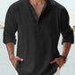 Herren Baumwollwäsche lässig Langarm Shirt