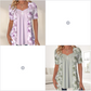 Unregelmäßiges Patchwork-Top mit Blumenmuster für Frauen
