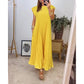 💞Was soll ich morgen anziehen?💞Ärmelloses, schlichtes, plissiertes, elegantes Kleid💞