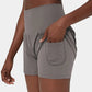 ✨️  2025 Hot Sale 49% OFF 🥰  2-in-1 Yoga Shorts mit hoher Taille und Seitentaschen
