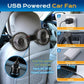 🌞 50 % RABATT🔥 USB-Ventilator für das Auto mit zwei Lüfterköpfen, 3 Geschwindigkeitsstufen, um 360° drehbar