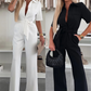 2025 Neu Frauen Jumpsuits mit Gürtel und Knopfleiste💥💥Befristetes Angebot: 50% Rabatt auf Bestellungen