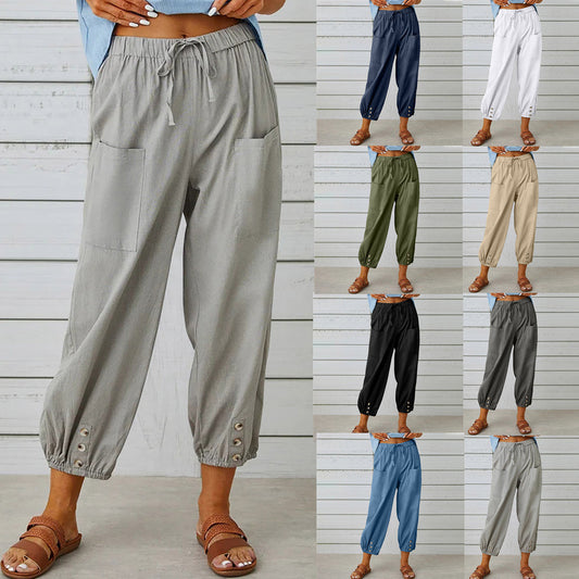【HEUTE 50 % RABATT】LOCKERE, GERADE HOSE MIT WEITEM BEIN FÜR DAMEN🔥🔥