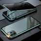Magnetische iPhone-Hülle mit Sichtschutzglas und Metallrahmen