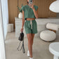 🌸New Arrival 50%OFF💖 Women's Casual Cropped Top & Full-Length Pants Set