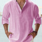 Herren Baumwollwäsche lässig Langarm Shirt