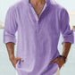 Herren Baumwollwäsche lässig Langarm Shirt