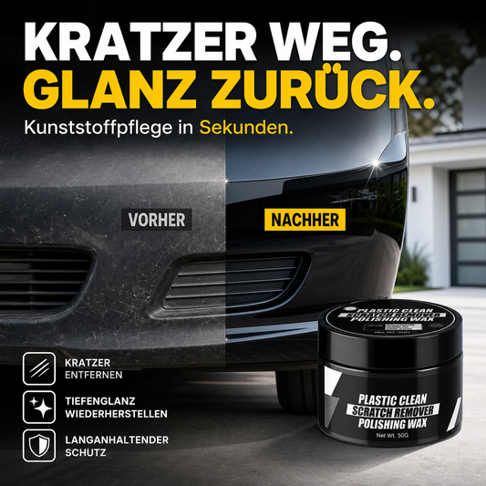 🚗 Kunststoff-Kratzerentferner & Aufbereitungswachs für Autos inkl. Schwamm, 30 ml