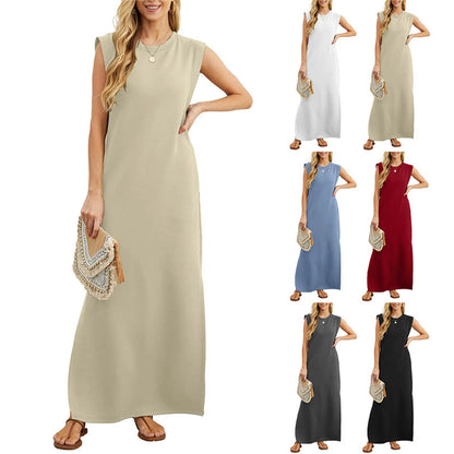 💞Was soll ich morgen anziehen?💥Damen Lockeres, Geteiltes, Faltenfreies Langarmkleid