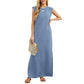 💞Was soll ich morgen anziehen?💥Damen Lockeres, Geteiltes, Faltenfreies Langarmkleid