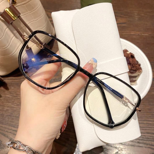 Ideales Geschenk - 🎁Modische HD Anti-Blulicht-Brille mit großem Rahmen für Damen✨