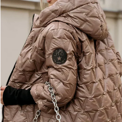 ❄️2025 Winter Neu Verkauf ❄️Damen Baumwolle mit Kapuze Patchwork Jacke🔥KOSTENLOSER VERSAND