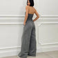 ⏳Begrenzte Zeit -50 % Rabatt💥Ärmelloser Jumpsuit mit Knopfleiste vorne für Damen
