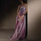 💕Trägerloses Abendkleid mit Farbverlauf und Plisseefalten