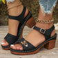 🥰Maximal 50 % Rabatt👡Damen Sandalen mit Blockabsatz