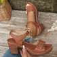 🥰Maximal 50 % Rabatt👡Damen Sandalen mit Blockabsatz