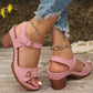 🥰Maximal 50 % Rabatt👡Damen Sandalen mit Blockabsatz