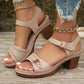 🥰Maximal 50 % Rabatt👡Damen Sandalen mit Blockabsatz