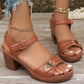 🥰Maximal 50 % Rabatt👡Damen Sandalen mit Blockabsatz