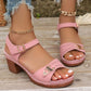 🥰Maximal 50 % Rabatt👡Damen Sandalen mit Blockabsatz