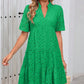 💃Damenkleid mit V-Ausschnitt, A-Linie, Cut-outs und Print