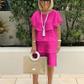 🥰Kurzärmliges knielanges Chiffonkleid mit Rüschendetails🥰Bequem und schön