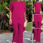 Charmantes Set aus unregelmäßigem Oberteil und Hose mit weitem Bein