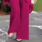 Charmantes Set aus unregelmäßigem Oberteil und Hose mit weitem Bein
