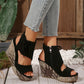 ⏳Begrenzte Zeit 50% Rabatt💥【EU 35-43】👡Damen-Sandalen mit offener Zehenpartie und Plateau-Keilabsatz und Quaste