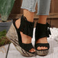 ⏳Begrenzte Zeit 50% Rabatt💥【EU 35-43】👡Damen-Sandalen mit offener Zehenpartie und Plateau-Keilabsatz und Quaste