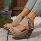 ⏳Begrenzte Zeit 50% Rabatt💥【EU 35-43】👡Damen-Sandalen mit offener Zehenpartie und Plateau-Keilabsatz und Quaste