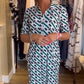 💥50% rabatt 💥Kurzarmkleid mit Hemdkragen und geometrischem Muster