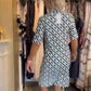 💥50% rabatt 💥Kurzarmkleid mit Hemdkragen und geometrischem Muster