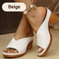👠Sommerschlussverkauf 50% Rabatt✨Slip-on-Plateau-Sandalen mit klobigem Absatz