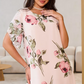 ⏳ Begrenzte Zeit 50% Rabatt! 🌸👗Rotes Chiffonkleid mit Blütenblättern
